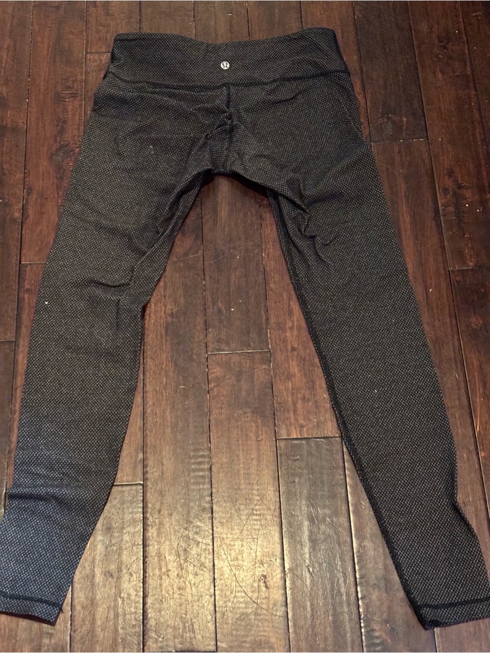 Lululemon Black & Grey Diamond Print Leggings — No Tag, Size 2 (Measured)